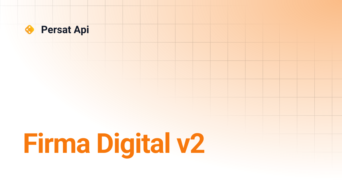 Firma Digital v2 | Persat Api